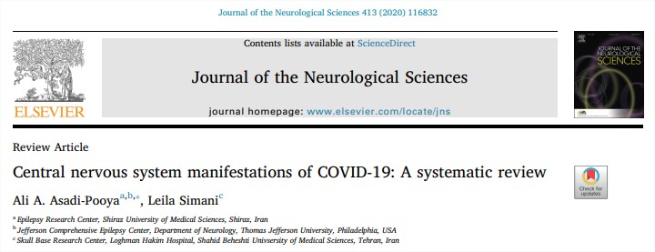 Manifestaciones del sistema nervioso central de COVID-19: una revisión&nbsp;sistemática