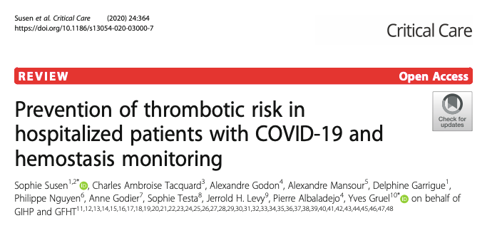 Prevención del riesgo trombótico en pacientes hospitalizados con COVID-19 y monitorización de la&nbsp;hemostasia