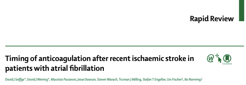 ¿CUÁNDO EMPEZAR ANTICOAGULACIÓN DESPUÉS DE UN EVC ISQUÉMICO&nbsp;CARDIOEMBÓLICO?