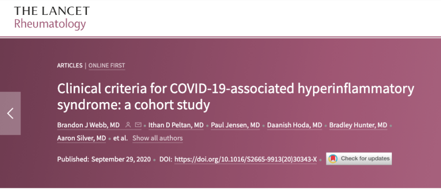 Criterios clínicos para el síndrome hiperinflamatorio asociado a COVID-19: un estudio de&nbsp;cohorte