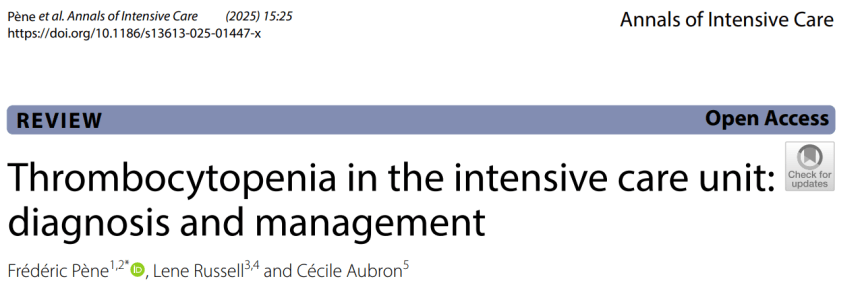 Trombocitopenia en la Unidad de Cuidados Intensivos: Diagnóstico y&nbsp;Manejo