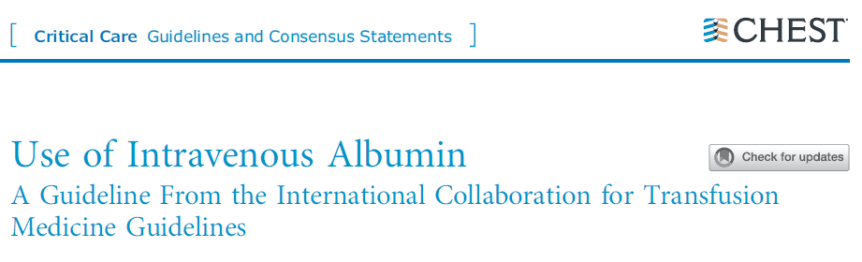 Uso de albúmina&nbsp;intravenosa