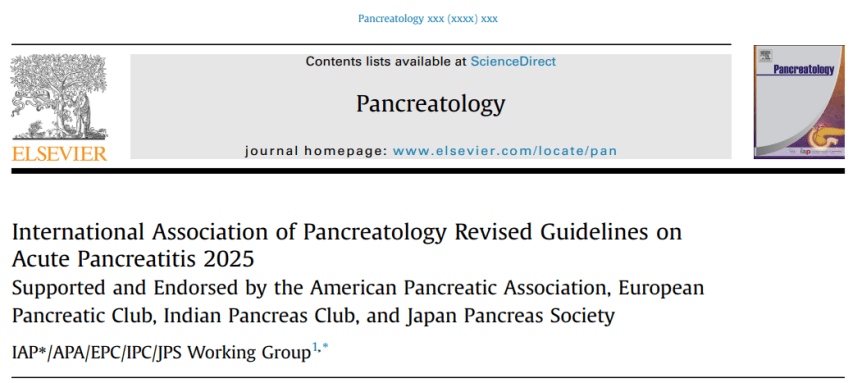 Guía 2025 de la Asociación Internacional de Pancreatología sobre Pancreatitis Aguda: Actualización Integral y Recomendaciones&nbsp;Clave