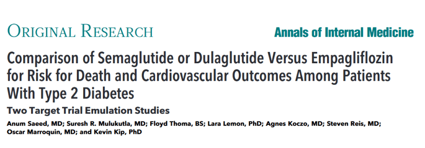 ¿Qué es mejor para el corazón en pacientes con diabetes tipo 2: Semaglutida, Dulaglutida o&nbsp;Empagliflozina?