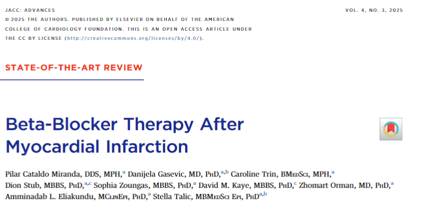💊 Terapia con Betabloqueadores después del Infarto de Miocardio: Evidencia Actualizada&nbsp;2025