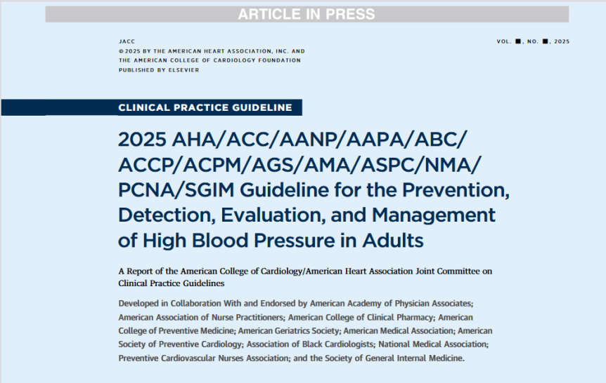 Resumen por secciones de la Guía 2025 de&nbsp;Hipertensión