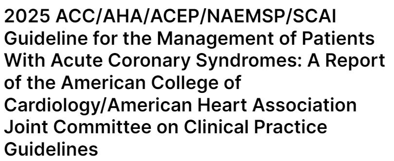Prevención secundaria tras un síndrome coronario agudo: Claves de la guía ACC/AHA&nbsp;2025