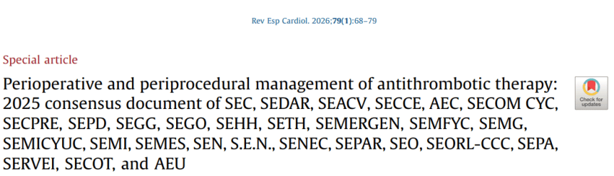 Documento de Consenso 2025 sobre el manejo perioperatorio y periprocedimiento del tratamiento&nbsp;antitrombótico