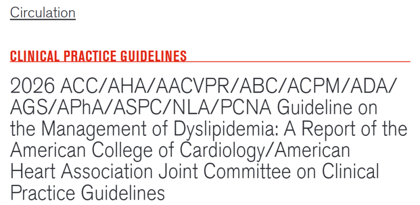 Guía 2026 ACC/AHA para el Manejo de las&nbsp;Dislipidemias